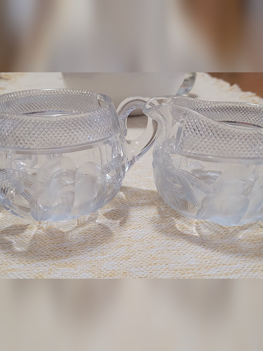 💛2 for $20💛 Bundle and save Crystal Glass Creamer and Sugar Set - Clear